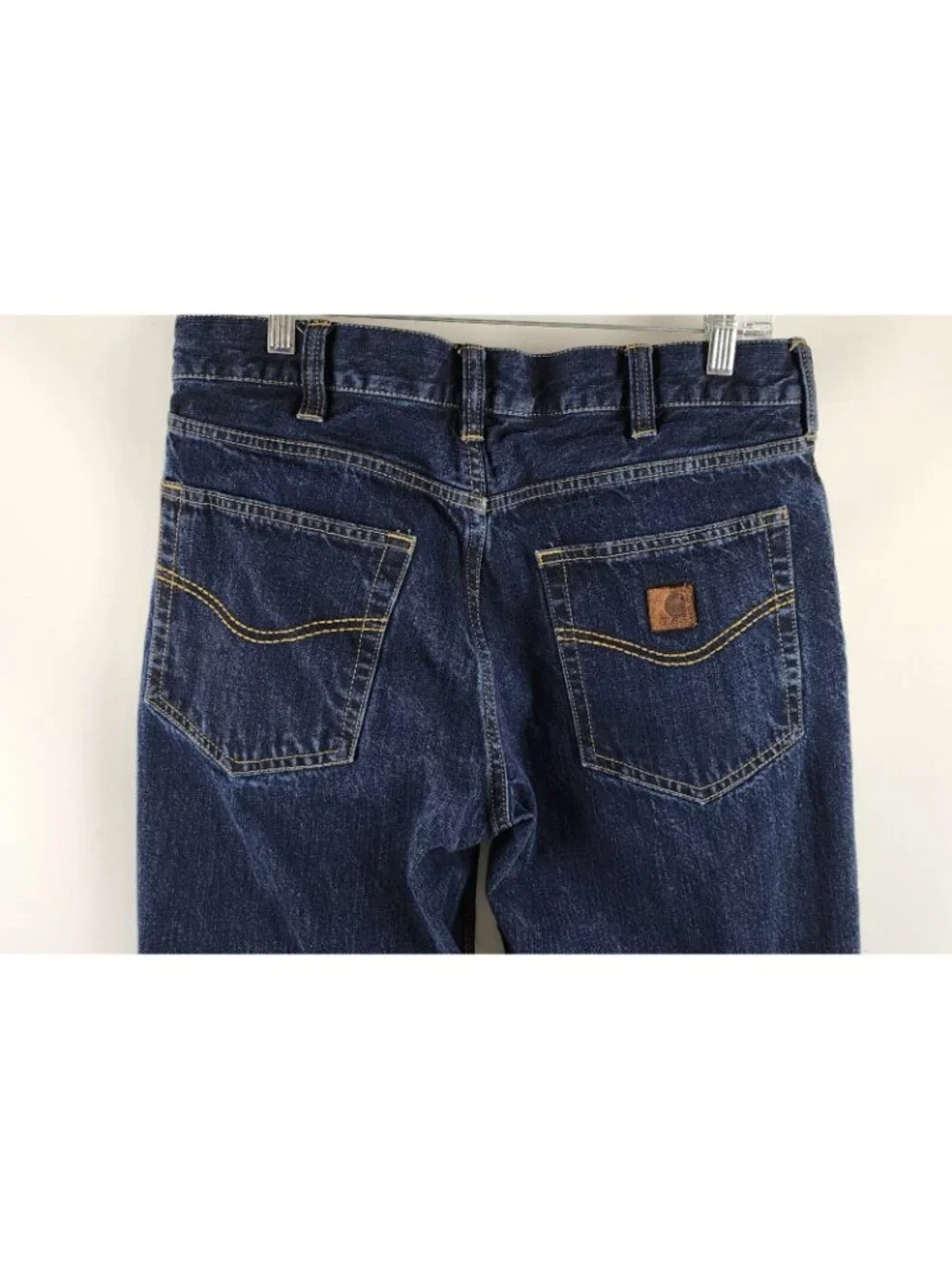 Carhartt Jeans Mens 34x35 Loose Original Fit Work Denim Dark Wash